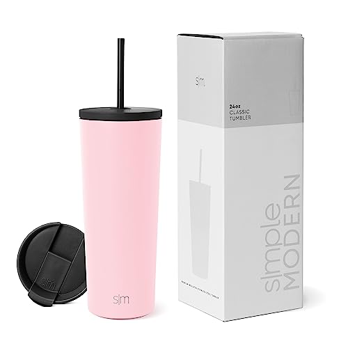 Simple Modern Insulated Tumbler with Lid and Straw