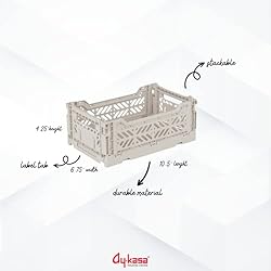 Aykasa Collapsible Storage Bins, Plastic Crate for