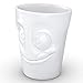TASSEN Porcelain Mug with Handle, Tasty Face Edition, 11 oz. White (Single Coffee Mug) Coffee Cup