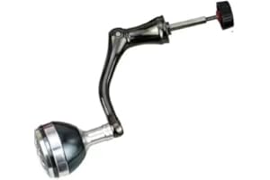 TEQIN Fishing Spinning Reel Handle, Lightweight Metal Single Rocker Arm, DIY Spinning Reel Grip Modification Silver Medium