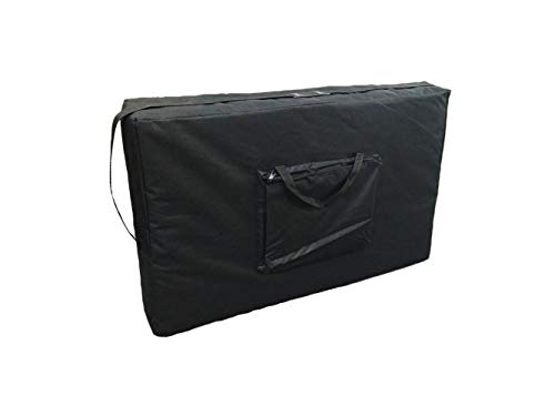 Portable Folding Massage Table, Chair Bed Facial SPA Tattoo Bed with Free Carry Case (Black-Three Folds)