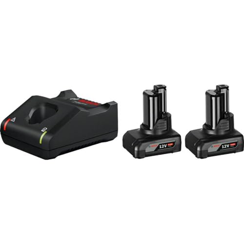 Bosch Professional 12V System Starter-Set batteries : 2 batteries GBA 12V 6.0Ah + chargeur rapide GAL 12V-40