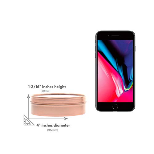 Mimi Pack 8 oz Tins 24 Pack of Shallow Window Top Round Tin Containers with Lids For Cosmetics, Party Favors, Gifts and Food Storage (Rose Gold) - Thumbnail 3