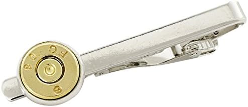 Cobrabraid Once-Fired Real Bullet Tie Bar, Brass, .308-Gauge