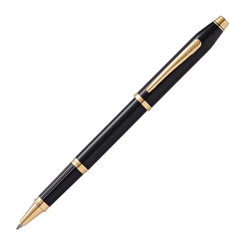 Cross Century II Classic Black & Gold Rollerball Pen, Black Ink |