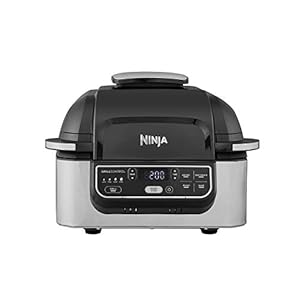 Ninja Foodi Health Grill and Air Fryer [AG301UK] 5.7 Litres, Brushed Steel and Black
