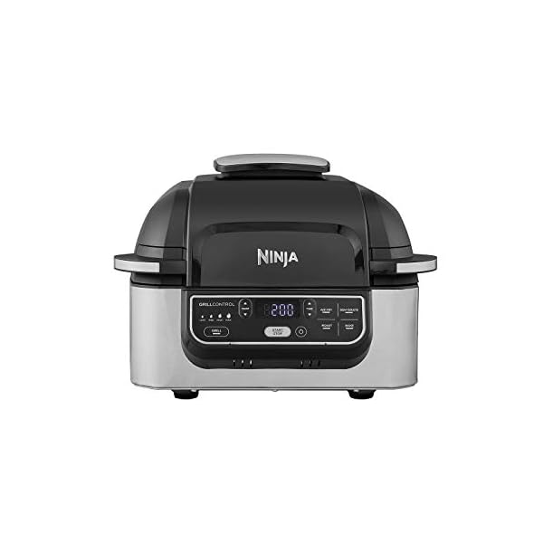 Ninja Foodi Health Grill and Air Fryer [AG301UK] 5.7 Litres, Brushed Steel and Black