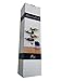 Superiore Livello Pisa 4 Bottle Wall Mounted Wine Rack - Decorative Metal Shelf Storage with Modern Rustic Vertical Style in Black for Cellar, Party, Bar, Pantry - Sturdy Support and Rust-Free