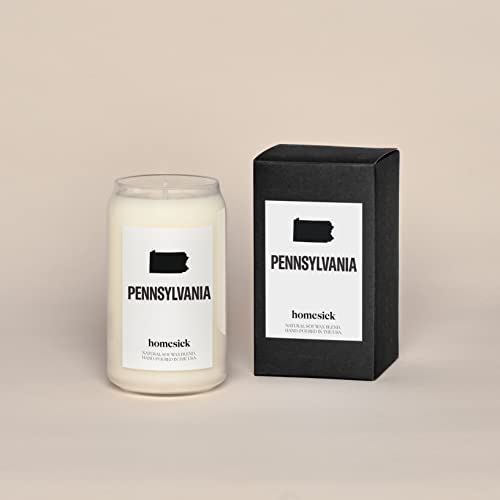 Homesick Premium Scented Candle, Pennsylvania Scents of Butter, Rum