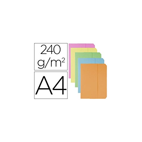 Hamelin 48686 Chemise Fast Poche VIP 240 x 232 mm 240 g Document A4 Soufflet 30 mm Pastel Lot de 10 Couleurs Assorties