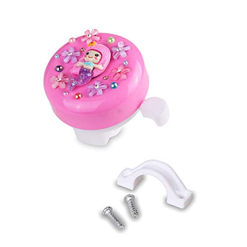 MINI-FACTORY Bike Bell for Kid Girls, Pink Bicycle Handlebar Bell Cute 3D  Unicorn/Lollipop Pattern Children's