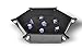 RNK Gaming Folding Hexagon Dice Tray PU Leather and Black Velvet for dice Rolling Games Like DND d&d