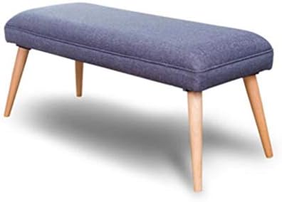 YCSD Mid Century Modern Fabric Ottoman,Solid Wood Legs,Change Shoe Bedroom Bed End Stool,38x15.7x17inch (color : Dark gray)