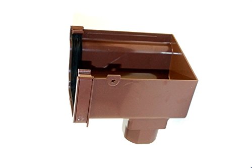 Marshall Tufflex Universal Plus Ogee Stop End Outlet Left Hand (LH) 128mm Width, 88mm Depth RWKO3 (Brown)
