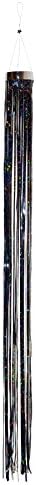 West Coast Design Studios 9053 Holographic Mylar Windsock Hanging Decoration, Black/Silver