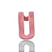 10PCS Clothes Hanger Link Mini Creative Flocking Hook Closet Organizer (pink)