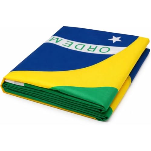 Bandeira do Brasil 90x140cm Poliéster Cores Vivas Copa Mundo Eventos Eleições Ideal para Decoração e Torcida