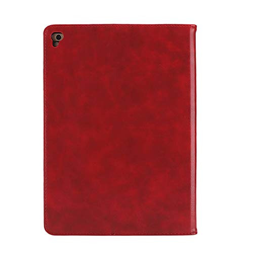 TechCode iPad Case for Pro 11, Premium PU Leather Business Folio Stand Case with Pencil Sleeve Card Slots Pocket Multiple Viewing Angles Protective Smartshell Cover for iPad Pro 11 2018 Release, Red - Thumbnail 7