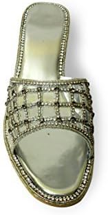 Saanjhi Party Shoes 60143 (8.5, Silver)
