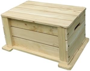 Lohasrus Kids Patio Toy Chest MM20501, ASTM F963-07, Unfinished Fir, for Ages 2 to 6, free Drawing Book