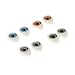 MagiDeal Oval Flat Back Plastic Eyes 6mm Iris for Porcelain or Reborn Dolls Making DIY Supplies Pack of 4 Pairs