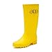 DKSUKO Rain Boots for Women Waterproof Elastic Wellington Boots (8 B (M) US, Yellow+ Elastic)