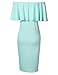 MissQee Women's Maternity Dress Off Shoulder Casual Maxi Dress (S, Mint1)