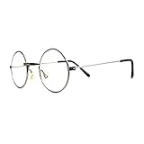 JOHN LENNON Vintage Retro Round Metal Frame Clear Lens Eye Glasses SILVER