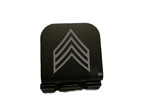 US Army Sergeant Stripes Laser Etched Hat Clip Black