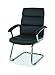 HON Traction Guest Chair with SofThread Leather, in Black (HVL102)