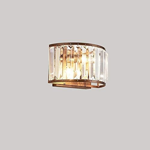 MXYXN LED Wall Lamp,Crystal Indoor Night Light Modern Crystal Bedside Decor Sconces Light for Bedroom,Bathroom,Stair (Color : Gold)