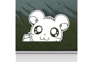 SASSYSTICKERS Hamtaro Sticker Decal Hamster Hamshir Car Window Wall MacBook Notebook Laptop Sticker Decal by faststicker (White)