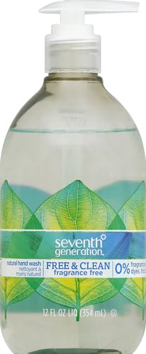 SEVENTH GENERATION LIQUID HAND SOAP FRAGRANCE FREE FREE & CLEAN UNSCENTED HAND SOAP 12 OZ