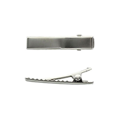 HBC 1.35 Inch Hair Clips Single Prong Small Metal Alligator Clips - 24 Pack