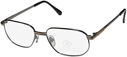 Paolo Gucci 8110 Mens Designer Full-rim Eyeglasses/Eye Glasses (52-17-140, Gunmetal / Gold)