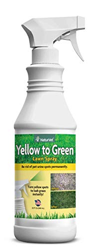 NaturVet - Yellow to Green Lawn Spray - Rids Lawn of Pet Urine Spots Immediately - Provides Instant Green Color - 32 oz