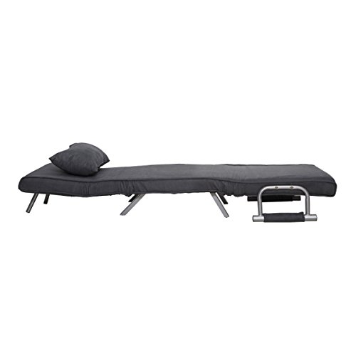 Folding Sleeper Flip Chair Convertible Sofa Bed Lounge Couch Chaise Pillow 5 Position - Thumbnail 5