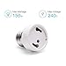 E26 E27 to GU24 Adapter JACKYLED 6-Pack UL E26 E27 Edison Screw to GU24 Bayonet Base Bulb Adapter Socket Converter Maximum Wattage 150W No Fire Hazard