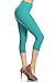 Leggings Depot Capri Solid Leggings, Jade, Plus Size