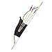 KAINOKAI Traditional Handmade Longbow Horsebow Hunting Recurve Archery Bow Recurve Bow Set (Black Warrior, 55.0 Pounds)