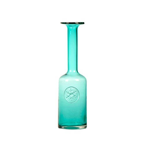 CASAMOTION Long Narrow Neck Tall Bottle Shape Hand Blown Glass Vase
