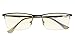 Eyekepper Quality Spring Hinges Half-Rim Computer Readers Reading Glasses (Gunmetal, Yellow Tinted Lenses) +1.25