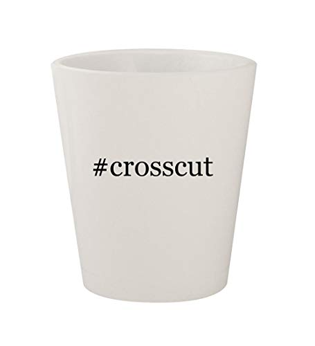 #crosscut - Ceramic White Hashtag 1.5oz Shot Glass