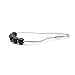 AMS Shower Curtain Hooks Rings - 100% Stainless Steel - Decorative with Polished Metal Frame,Set of 12 Rings (Black)