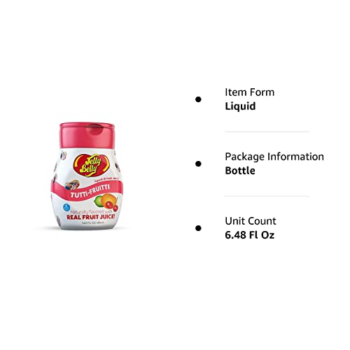 Jelly Belly Water Enhancer, Tuitti Fruitti (4 bottles, Makes 96