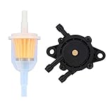 MOTOKU Gas Vacuum Fuel Pump for Kohler 17HP-25 HP Small Engine Lawn Mower Tractor Briggs & Stratton John Deere Honda Yamaha W/Fuel Filter