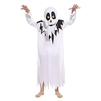 Jelord Kids Boys Halloween Costume Ghost Cosplay Costumes (Eyes Hole, 10-12Y)