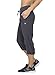 RBX Active Women's Lightweight Body Skimming Drawstring Woven Capri Pant Charcoal Grey,Large