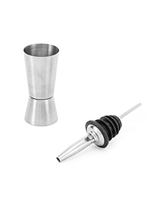 King International Stainless Steel Silver Foodgrade Peg Measurer with Wine Stopper
