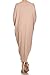 12 Ami Solid Long Sleeve Cover-Up Maxi Dress Beige Large